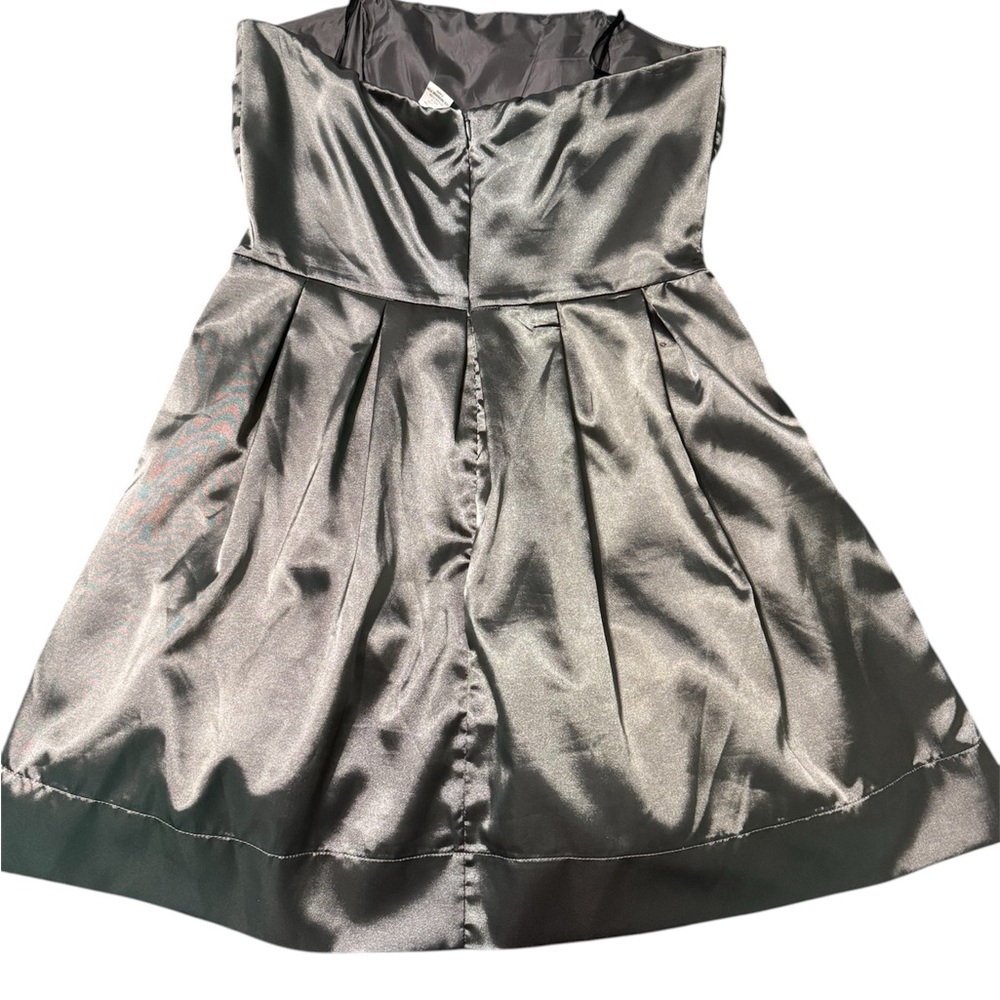 Charlotte Russe Olive Green Satin Strapless Party Dress - Picture 2 of 3